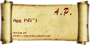 Agg Pál névjegykártya